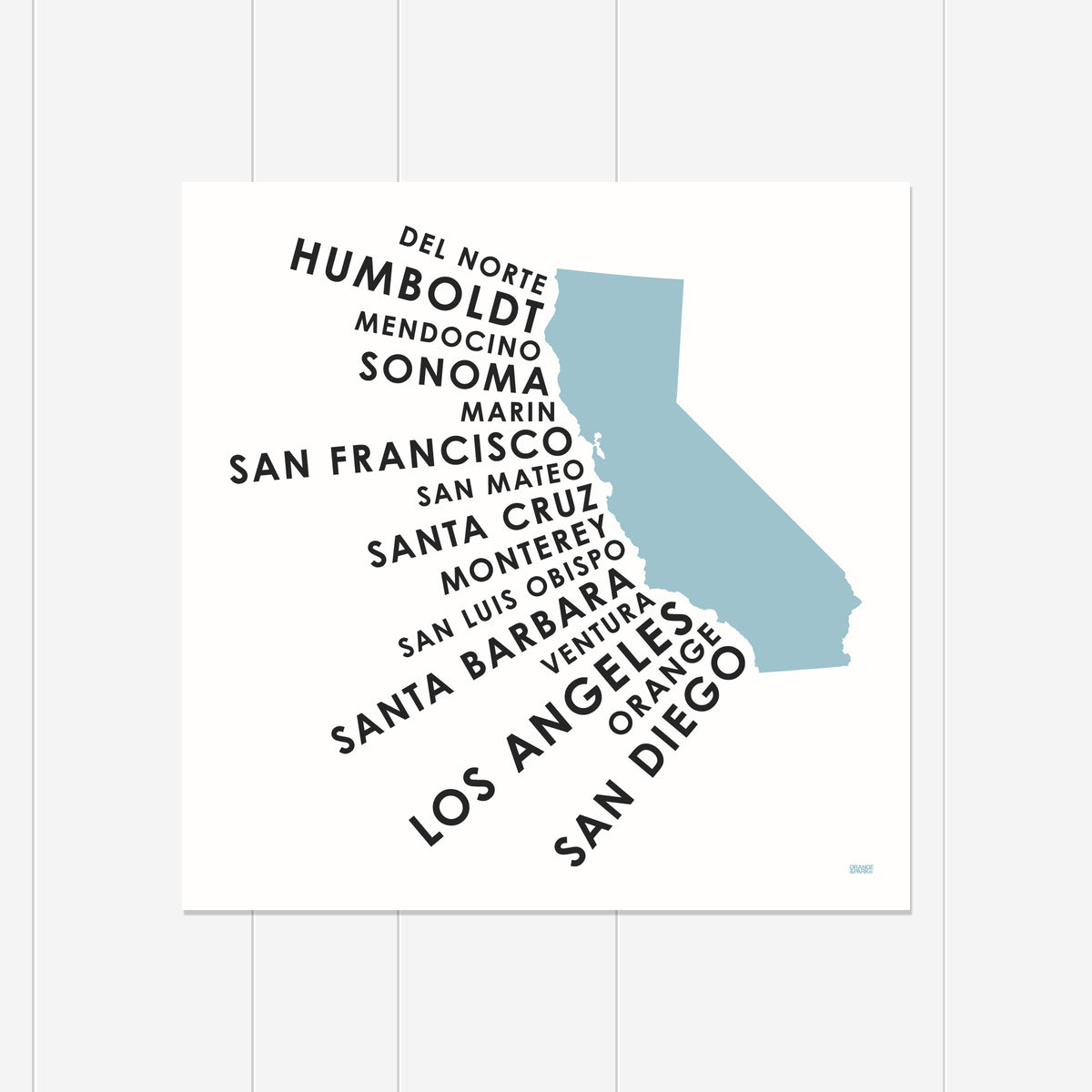 ORANGE & PARK – California Coastal Counties Print