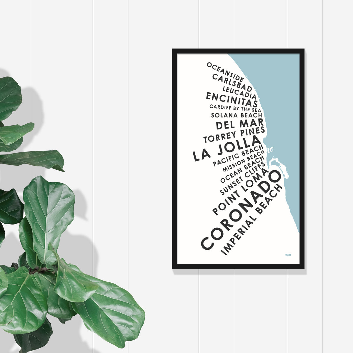 ORANGE & PARK – San Diego Beach Towns Print
