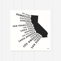 California Coastal Counties Print