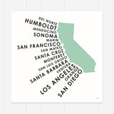 California Coastal Counties Print