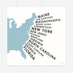 East Coast States Print